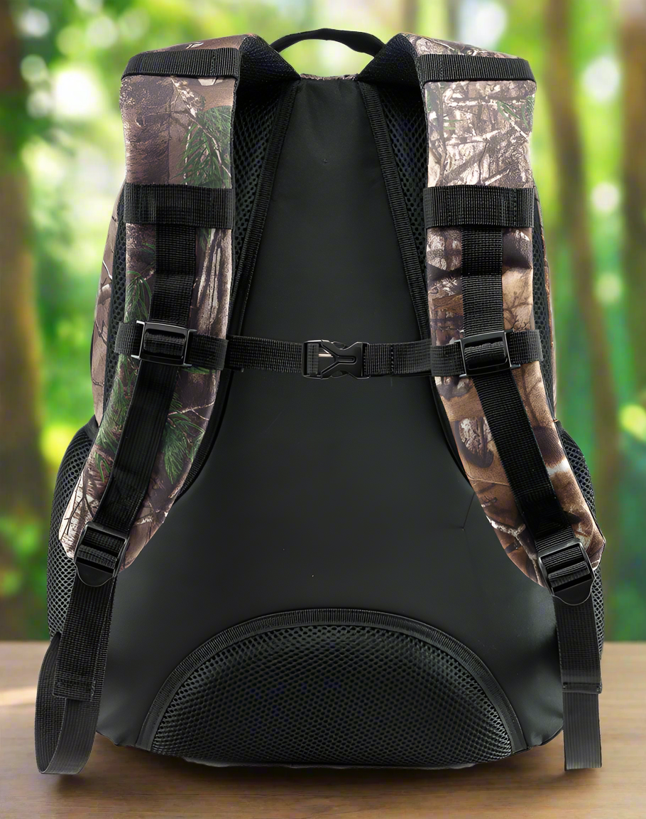 College Logo Camo Laptop Backpack