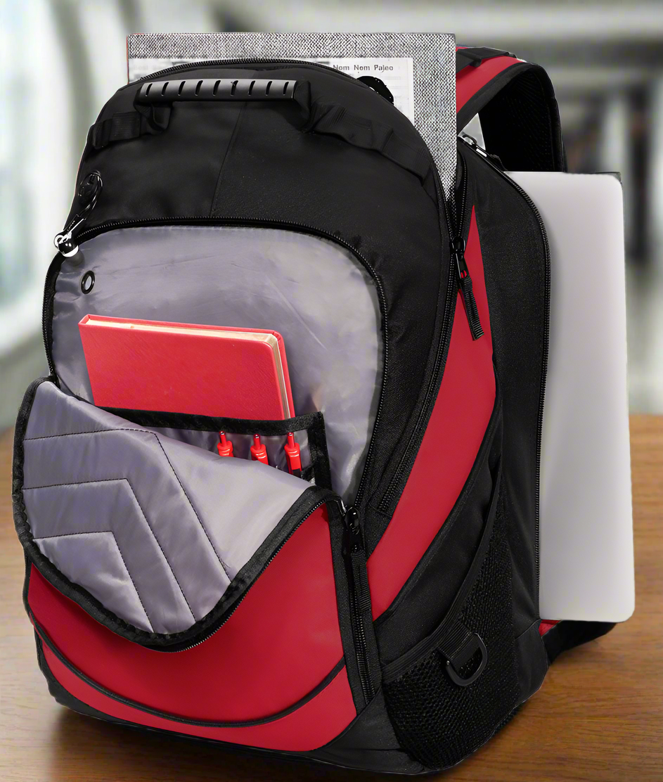 College Logo Laptop Backpack -- Gifts for College Students, Alumni and College Sports Fans