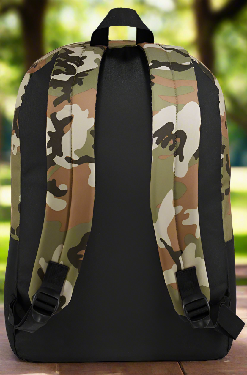 College Logo Camo Backpack