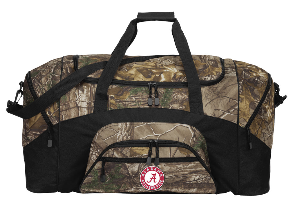 Alabama Logo Camo Large Duffel Bag Alabama Suitcase Travel Bag or Sports Gear Bag