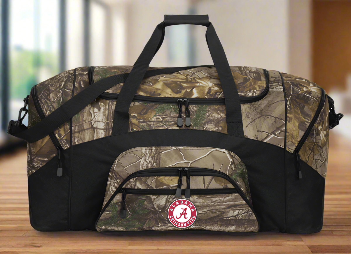 University of Alabama Camo Duffel Bag, Gym Bag, Weekender