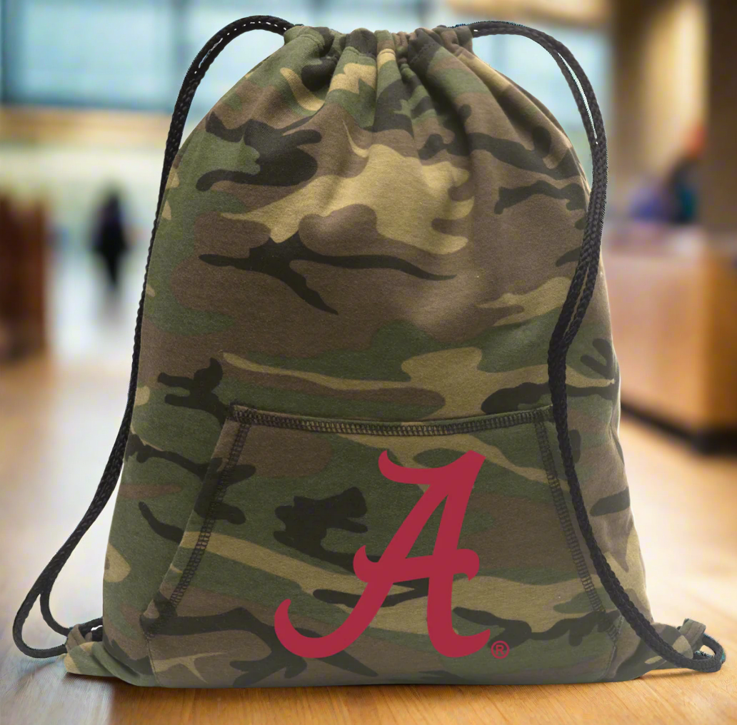 University of Alabama Camo Drawstring Backpack Alabama Hoody Style Cinch Pack Bag