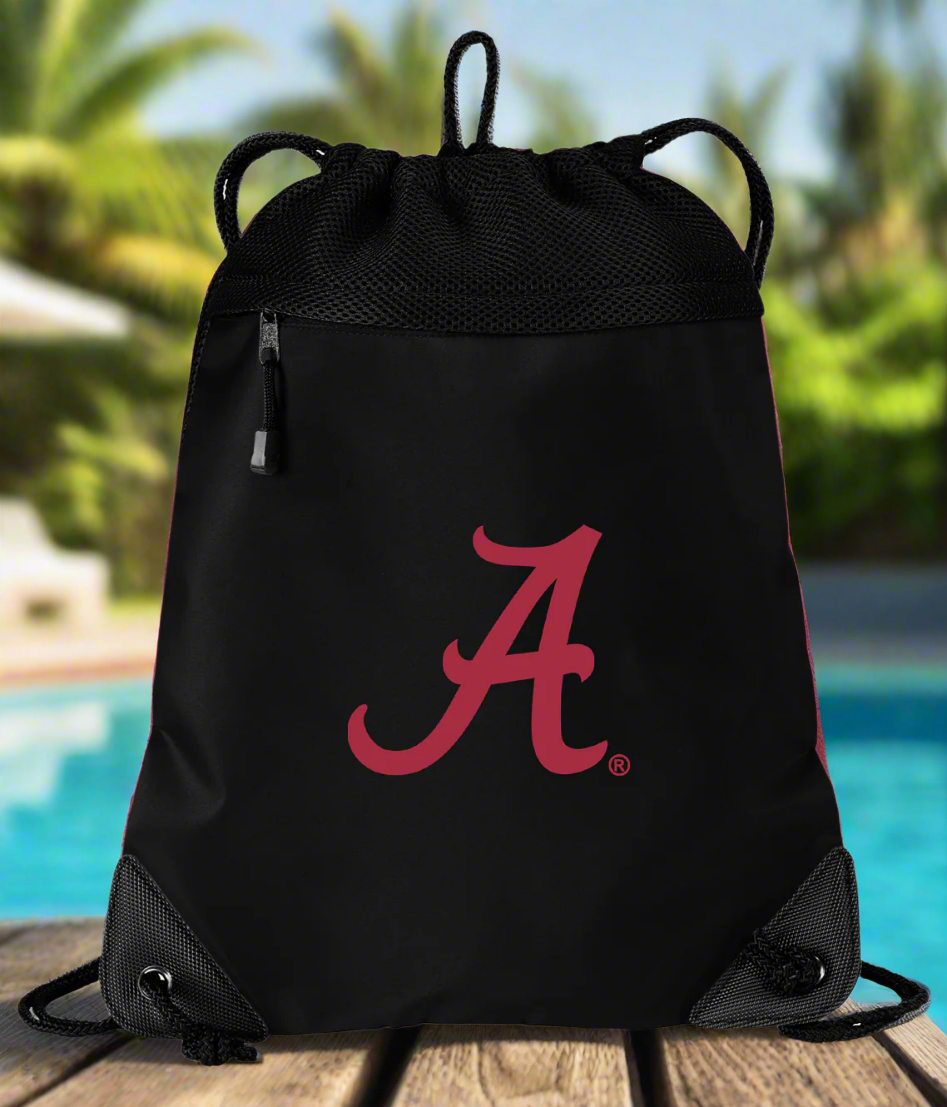 University of Alabama Drawstring Backpack Alabama Cinch Pack - Mesh & Microfiber