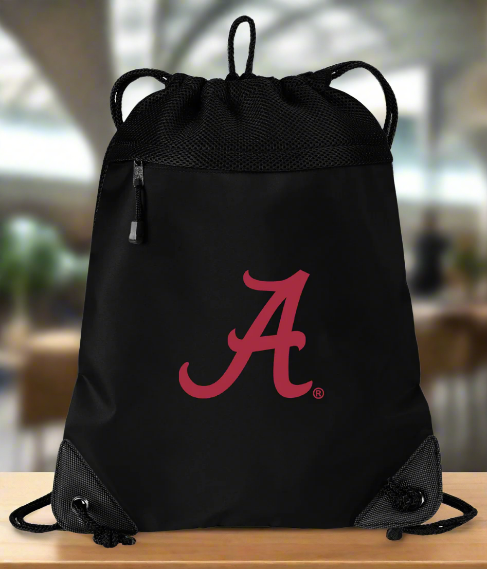 University of Alabama Drawstring Backpack Alabama Cinch Pack - Mesh & Microfiber