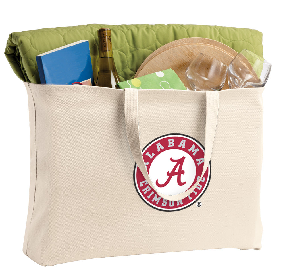 Alabama Logo Large Tote Bag Alabama Jumbo Tote for Beach Pool or Travel