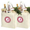 Alabama Logo Grocery Shopping Bags 2 PC SET Alabama Reusable Cotton Bags