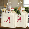 University of Alabama Grocery Shopping Bags 2 PC SET Alabama Reusable Cotton Bags