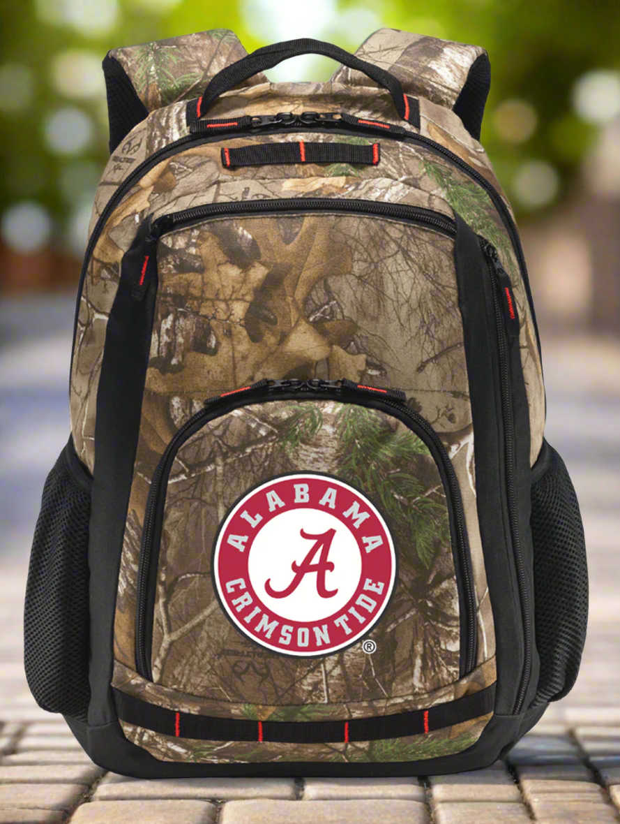 Alabama Logo Camo Backpack Alabama Laptop Computer Backpack