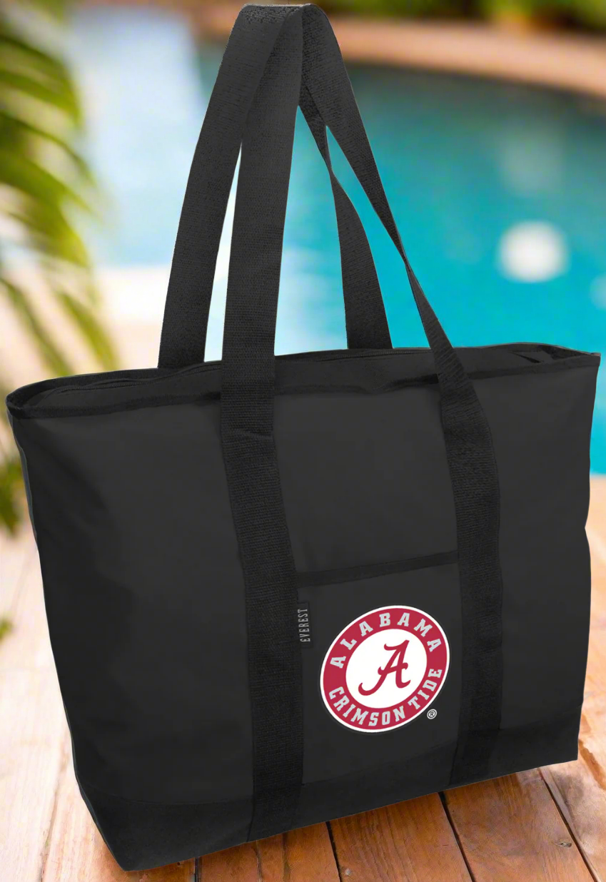 Alabama Logo Tote Bag Alabama Large Zippered Tote