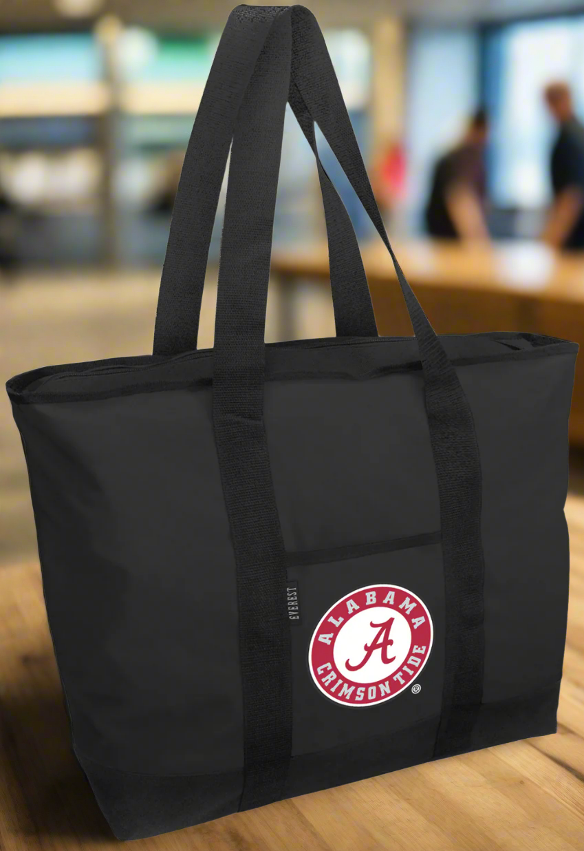 Alabama Logo Tote Bag Alabama Large Zippered Tote