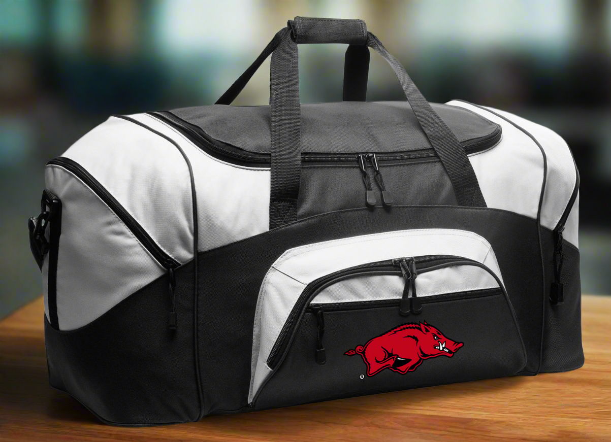 University of Arkansas Large Duffel Bag Arkansas Razorbacks Suitcase Luggage Bag