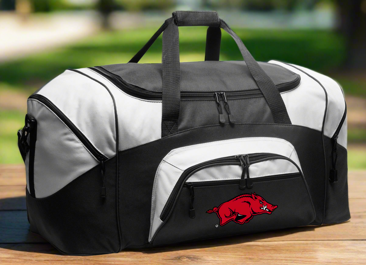 University of Arkansas Large Duffel Bag Arkansas Razorbacks Suitcase Luggage Bag