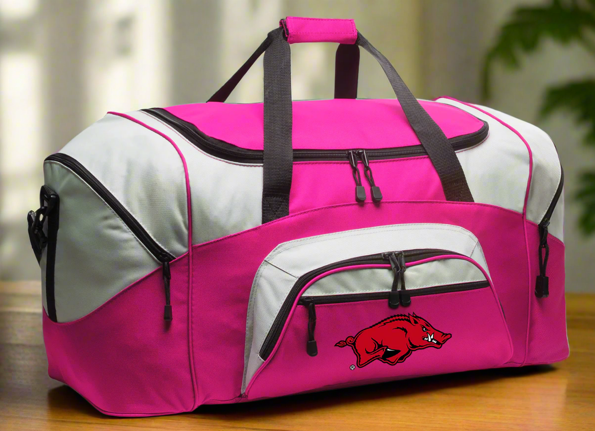 University of Arkansas Large Duffel Bag Arkansas Razorbacks Suitcase Luggage Bag