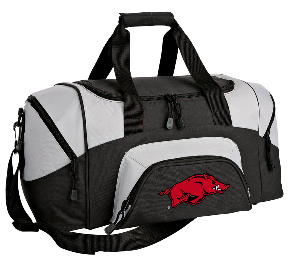 University of Arkansas Small Duffel Bag Arkansas Razorbacks Carryon Suitcase or Gym Bag