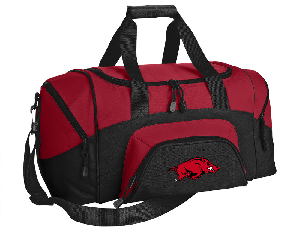 University of Arkansas Small Duffel Bag Arkansas Razorbacks Carryon Suitcase or Gym Bag