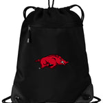 University of Arkansas Drawstring Backpack Arkansas Razorbacks Cinch Pack - Mesh & Microfiber