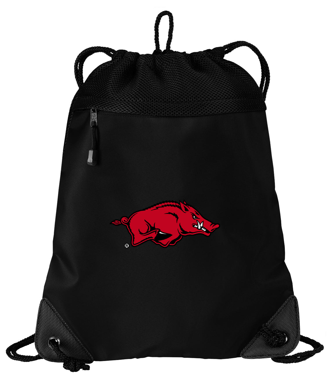 University of Arkansas Drawstring Backpack Arkansas Razorbacks Cinch Pack - Mesh & Microfiber