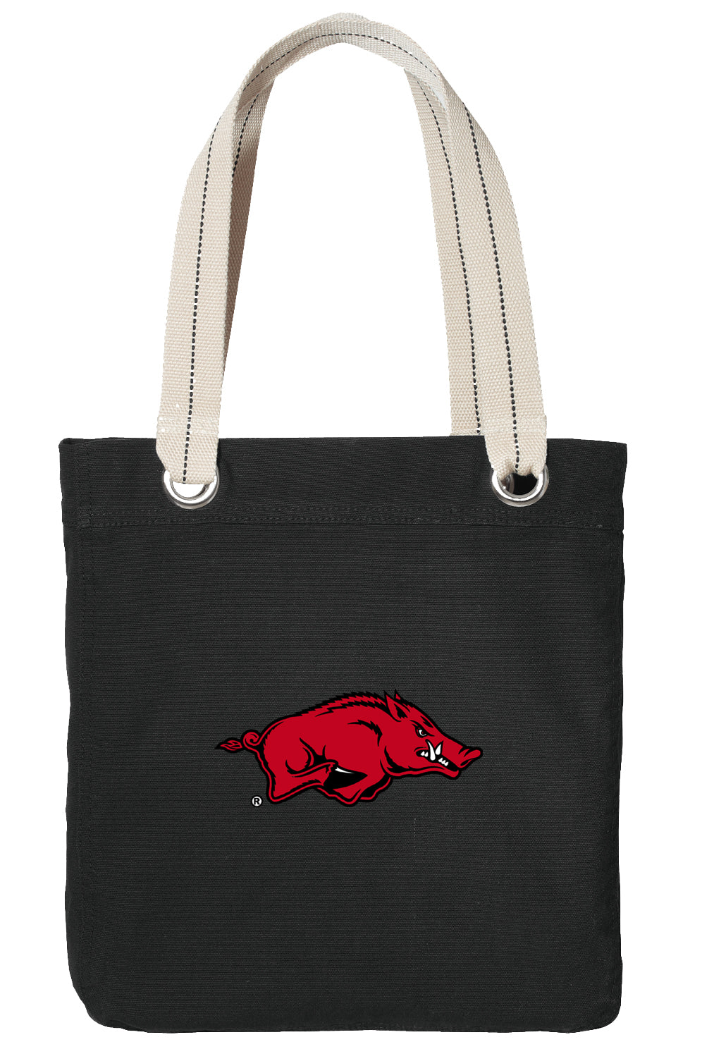 University of Arkansas Tote Bag Arkansas Razorbacks Deluxe Canvas Shoulder Bag