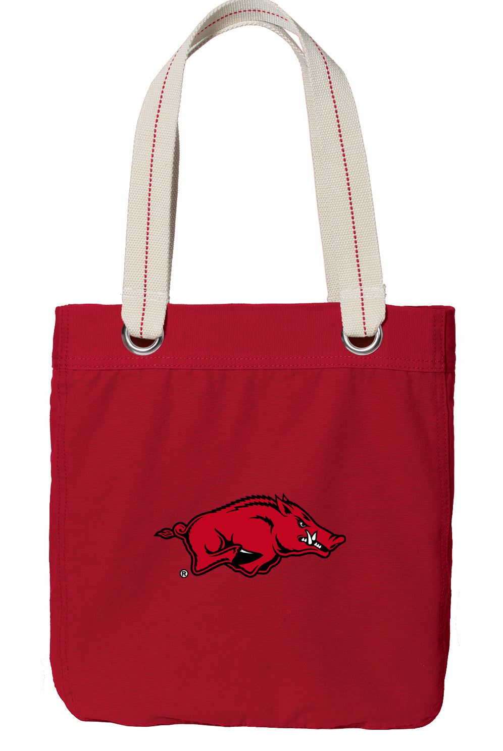 University of Arkansas Tote Bag Arkansas Razorbacks Deluxe Canvas Shoulder Bag