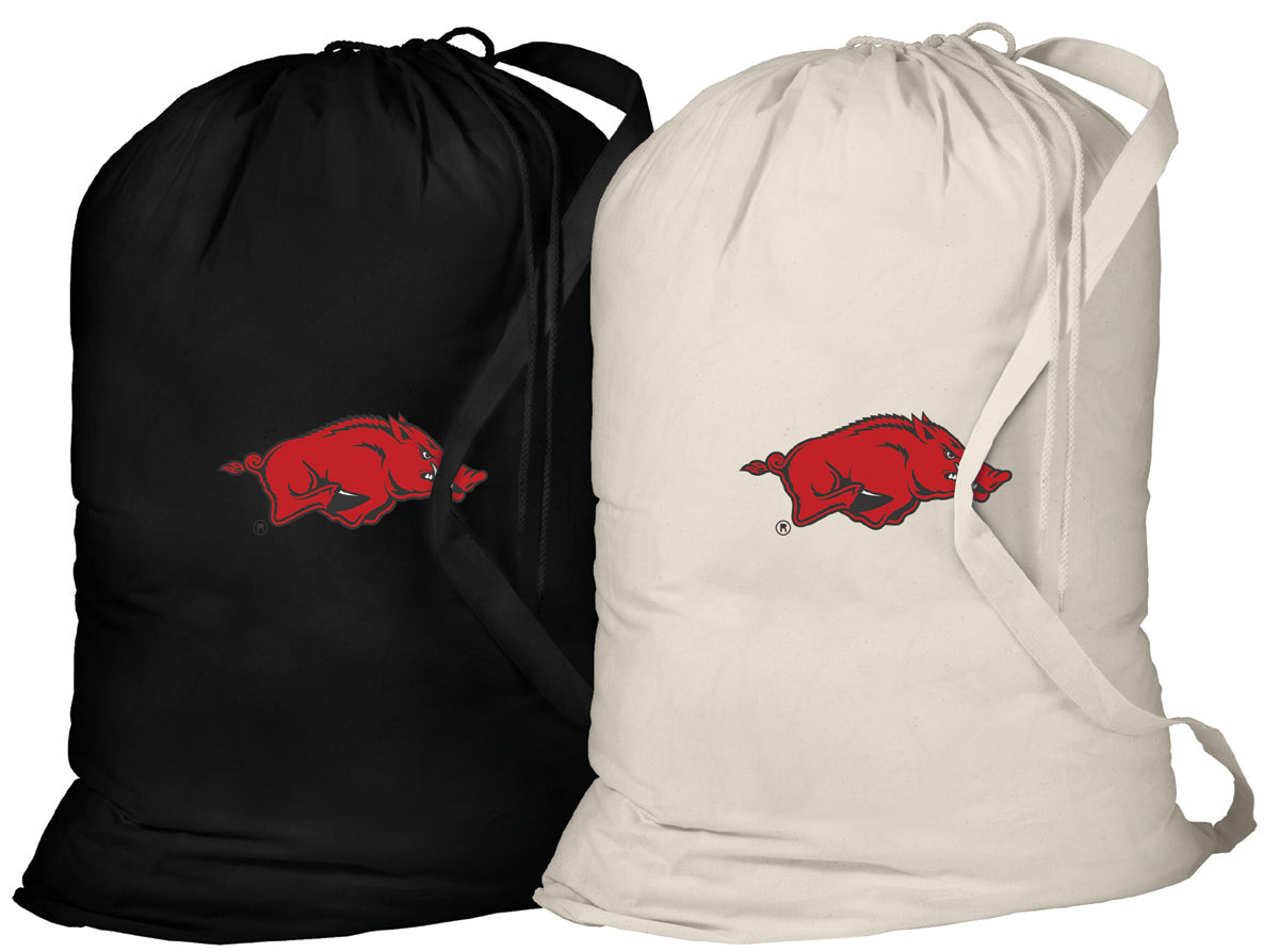 University of Arkansas Laundry Bags 2 PC Set Arkansas Razorbacks Clothes Bags