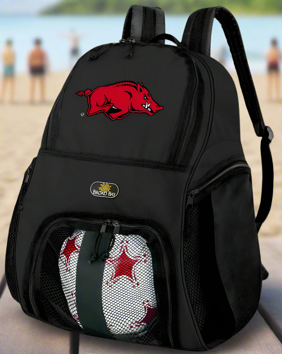 University of Arkansas Soccer Ball Backpack or Arkansas Razorbacks Volleyball Sports Gear Bag