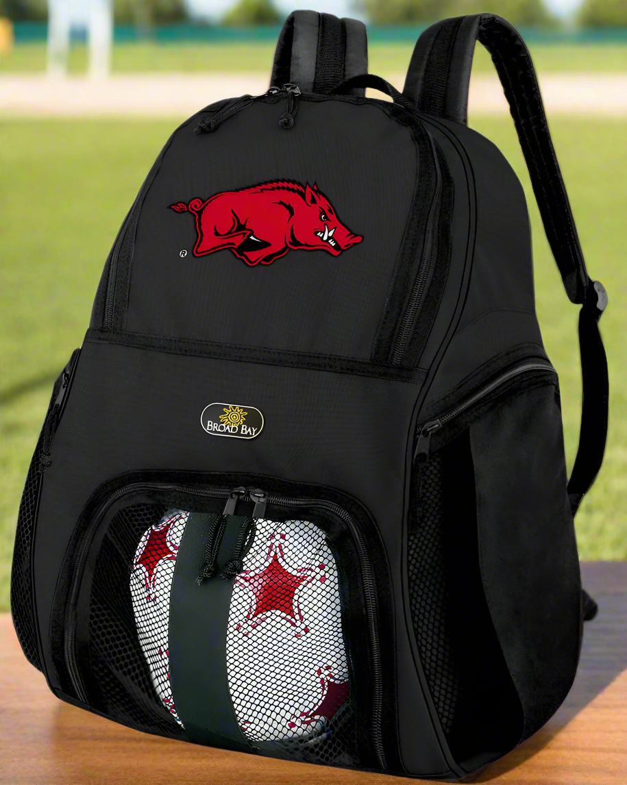 University of Arkansas Soccer Ball Backpack or Arkansas Razorbacks Volleyball Sports Gear Bag