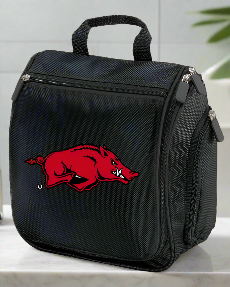 University of Arkansas Toiletry Bag or Mens Arkansas Razorbacks Travel Shaving Kit