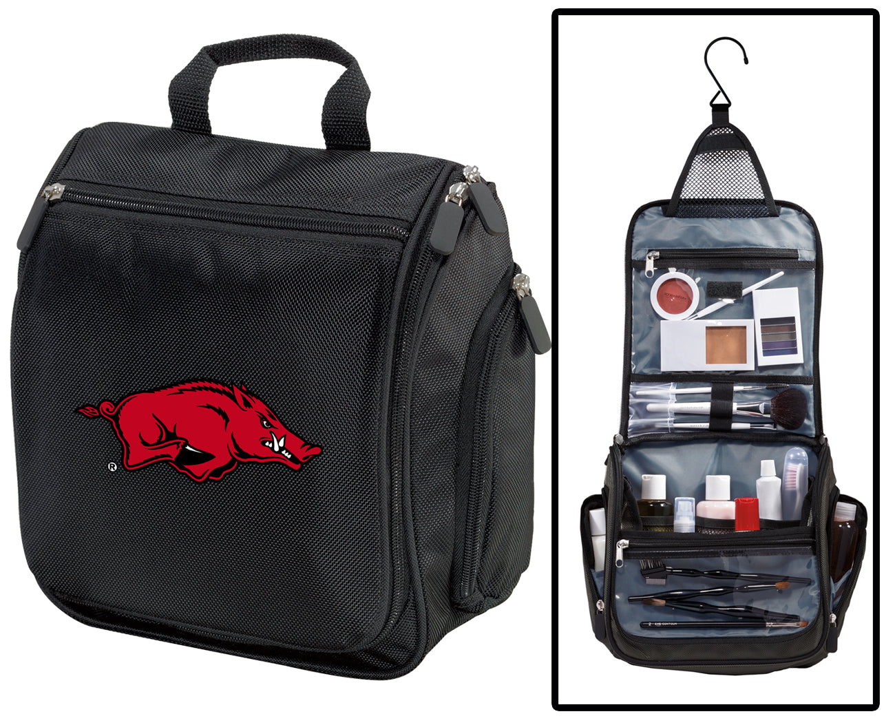 University of Arkansas Toiletry Bag or Mens Arkansas Razorbacks Travel Shaving Kit