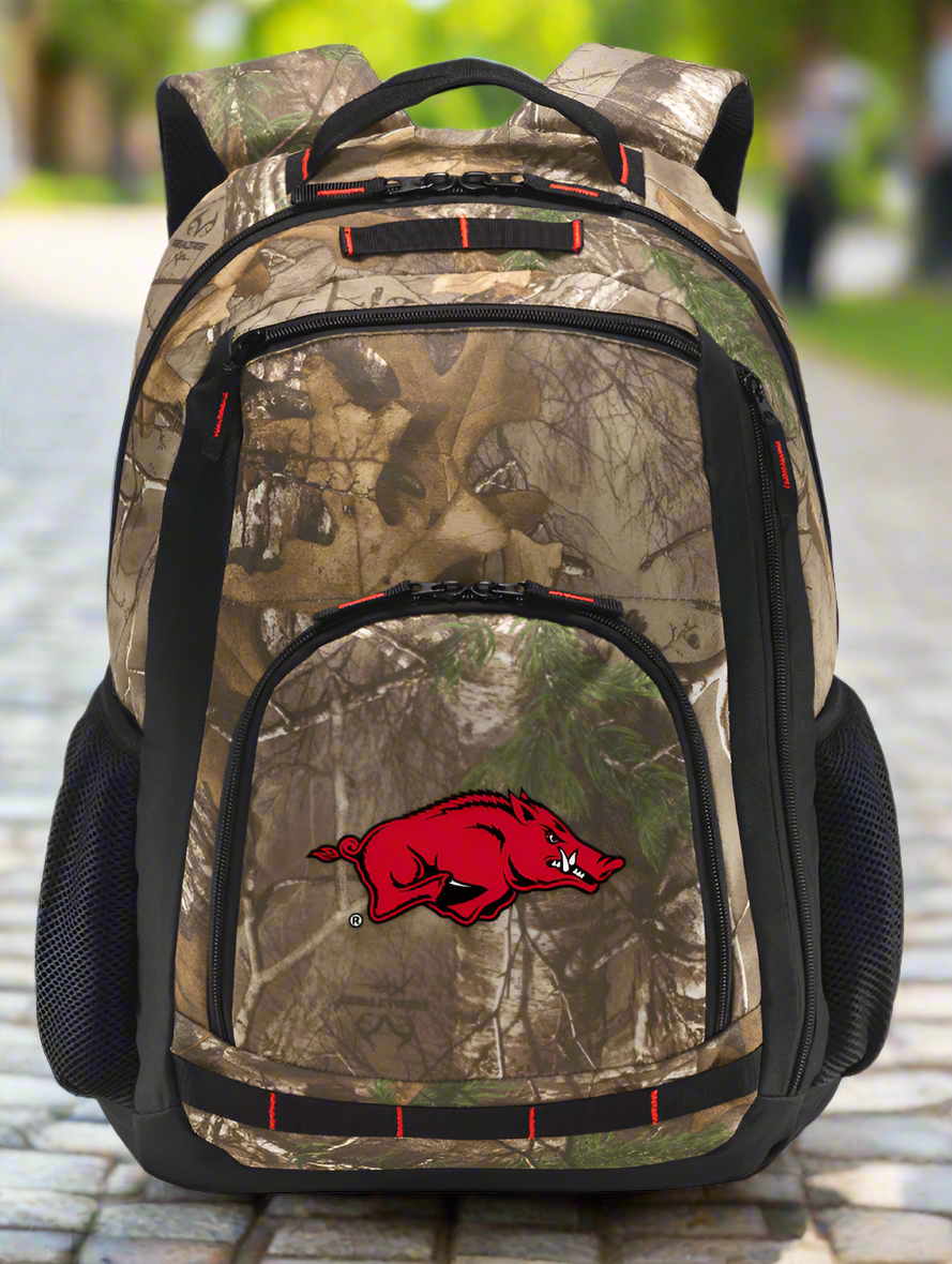 University of Arkansas Camo Backpack Arkansas Razorbacks Laptop Computer Backpack