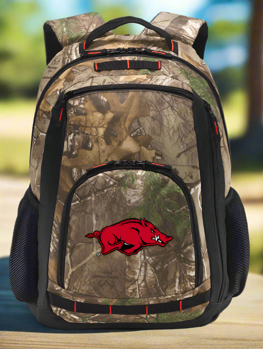 University of Arkansas Camo Backpack Arkansas Razorbacks Laptop Computer Backpack