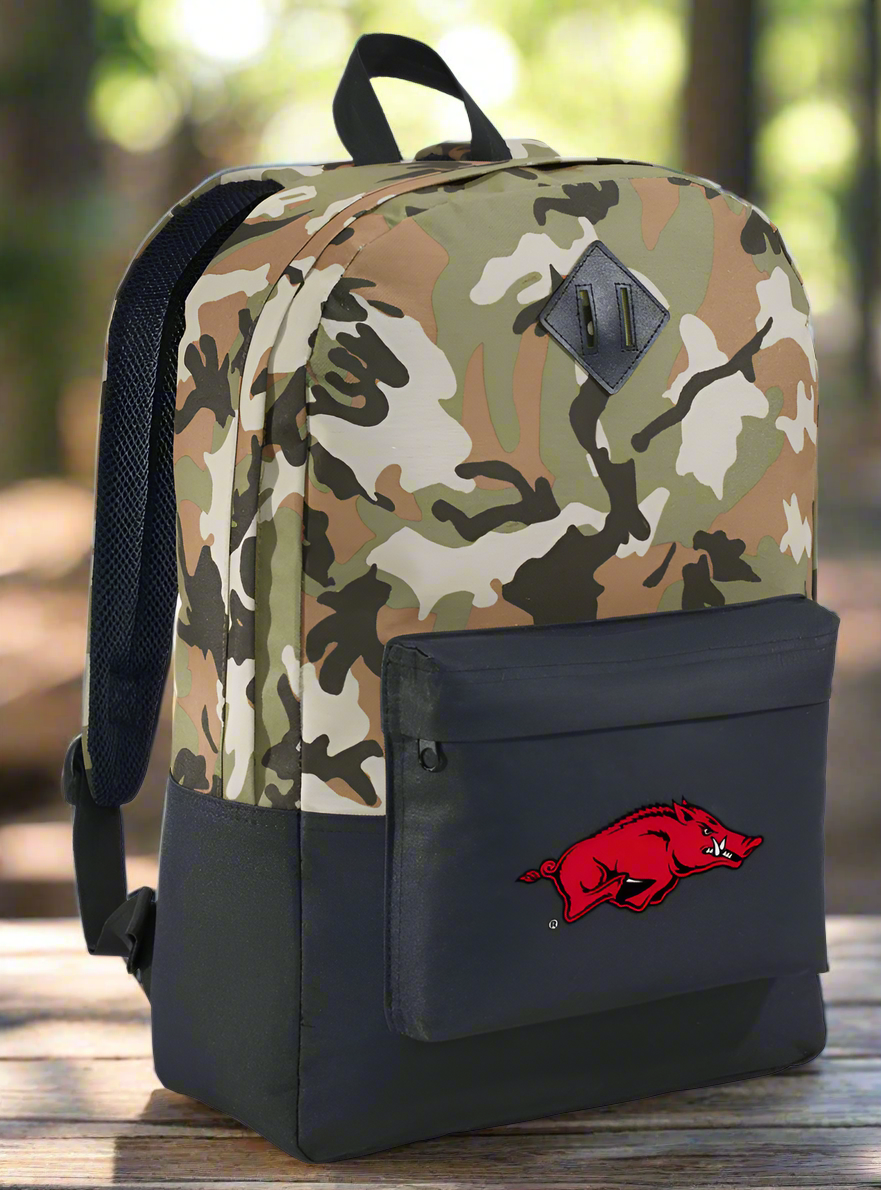 University of Arkansas Camo Backpack Arkansas Razorbacks Medium Classic Style Backpack