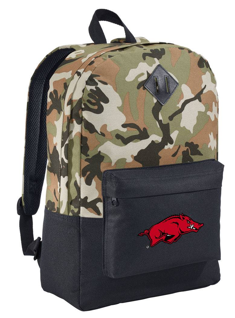 University of Arkansas Camo Backpack Arkansas Razorbacks Medium Classic Style Backpack