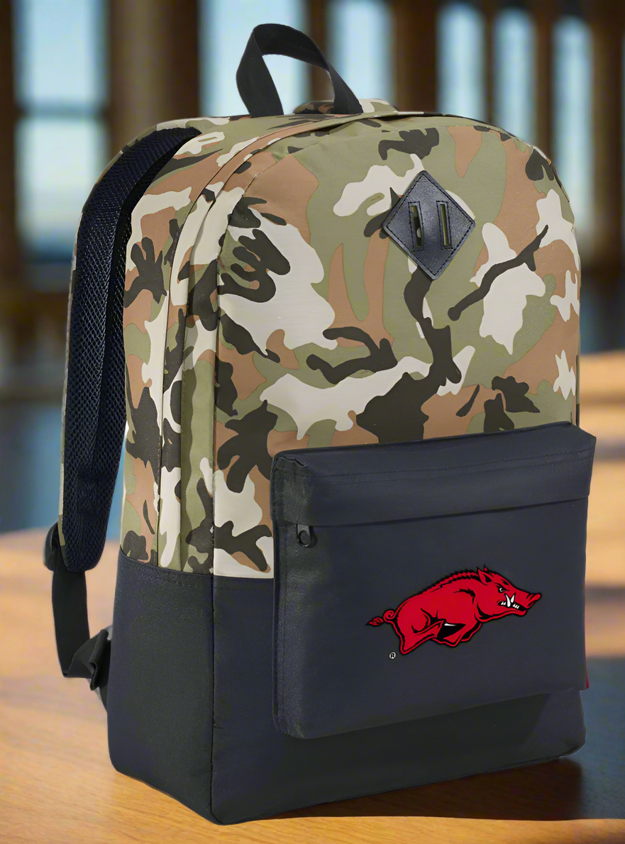 University of Arkansas Camo Backpack Arkansas Razorbacks Medium Classic Style Backpack