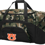 Auburn University Large Camo Duffel Bag Auburn Tigers Suitcase or Sports Gear Bag