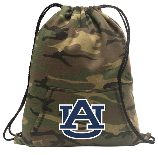 Auburn Camo Drawstring Backpack Auburn Tigers Hoody Style Cinch Pack Bag