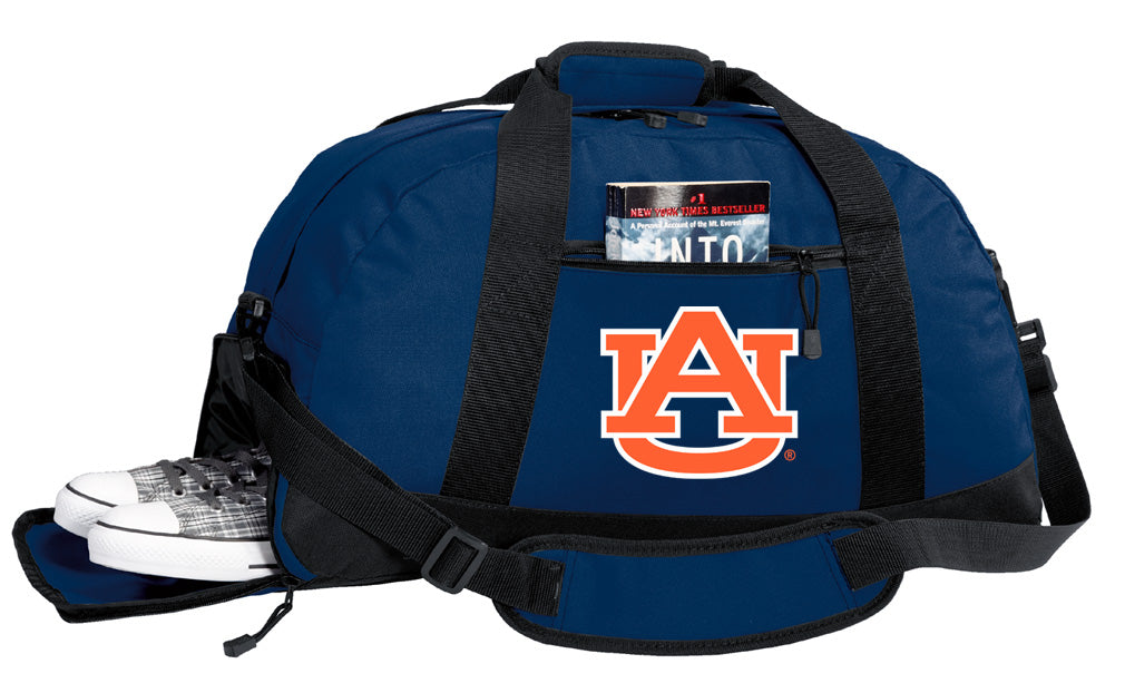 Auburn University Duffel Bag Auburn Tigers Gym or Sports Bag with Shoe Pocket