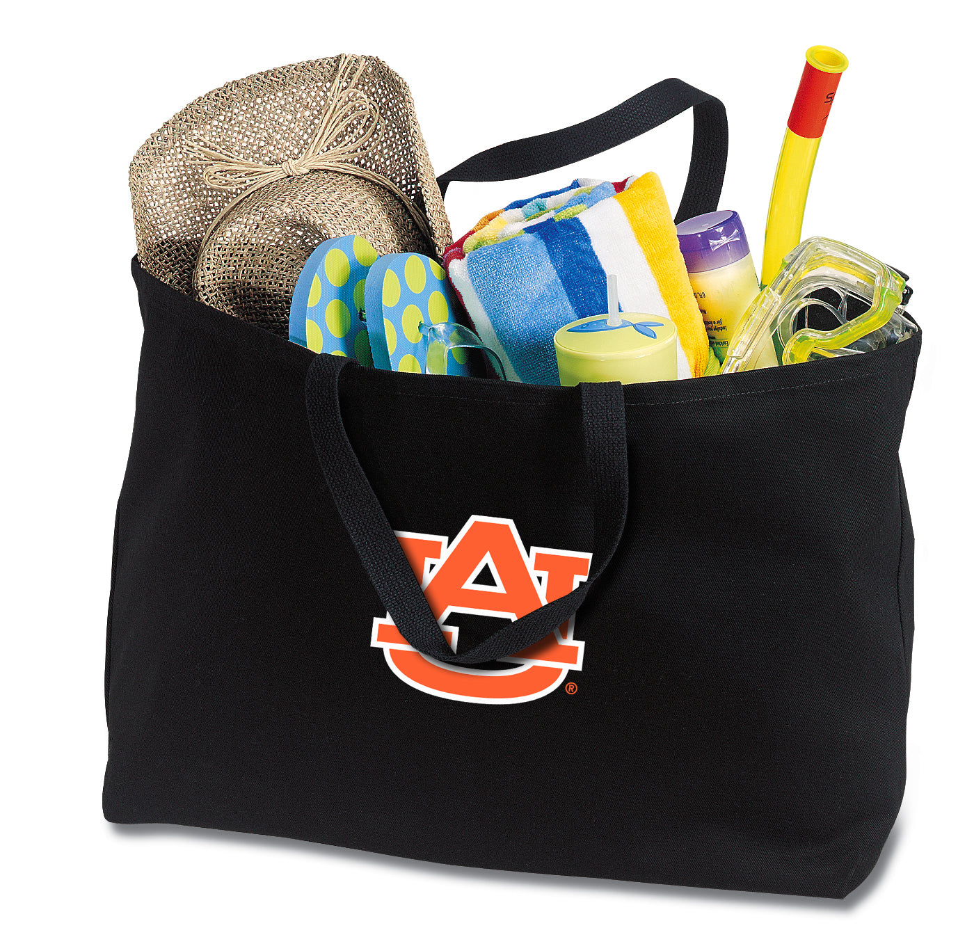 Auburn Large Tote Bag Auburn University Jumbo Tote for Beach Pool or Travel