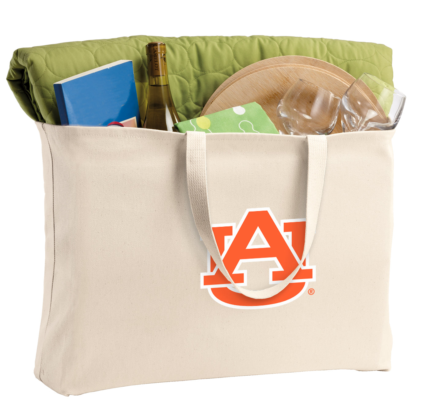 Auburn Large Tote Bag Auburn University Jumbo Tote for Beach Pool or Travel