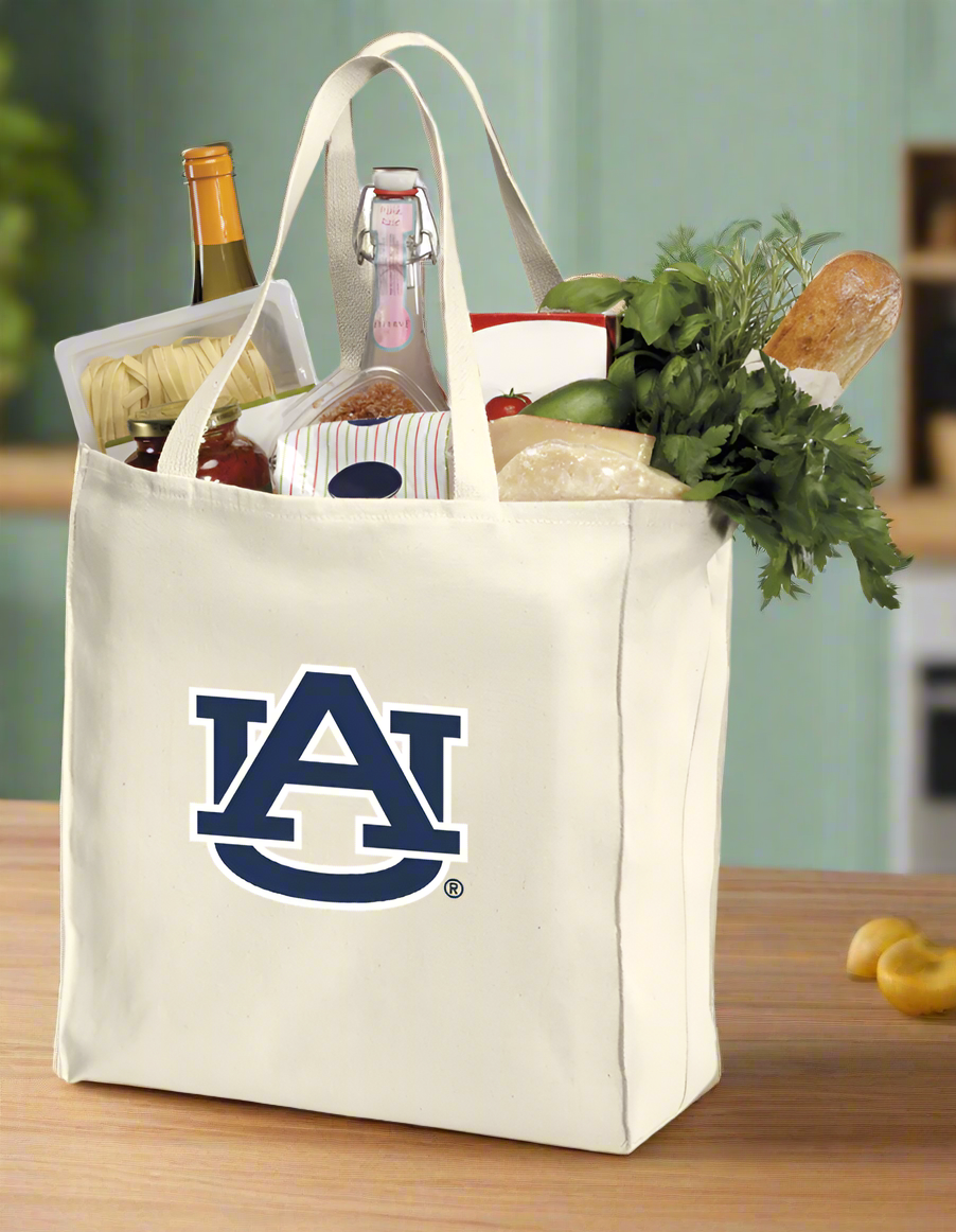 Auburn Grocery Shopping Bag Auburn Tigers Reusable Cotton Bag