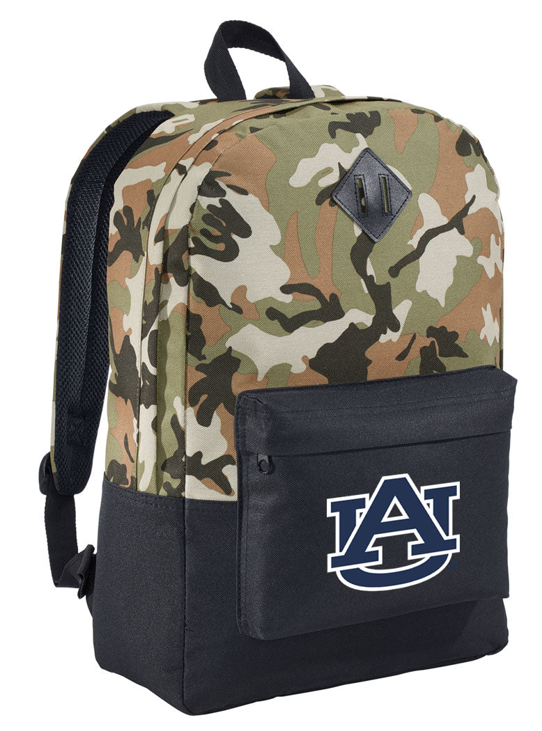 Auburn University Camo Backpack Auburn Tigers Medium Classic Style Backpack