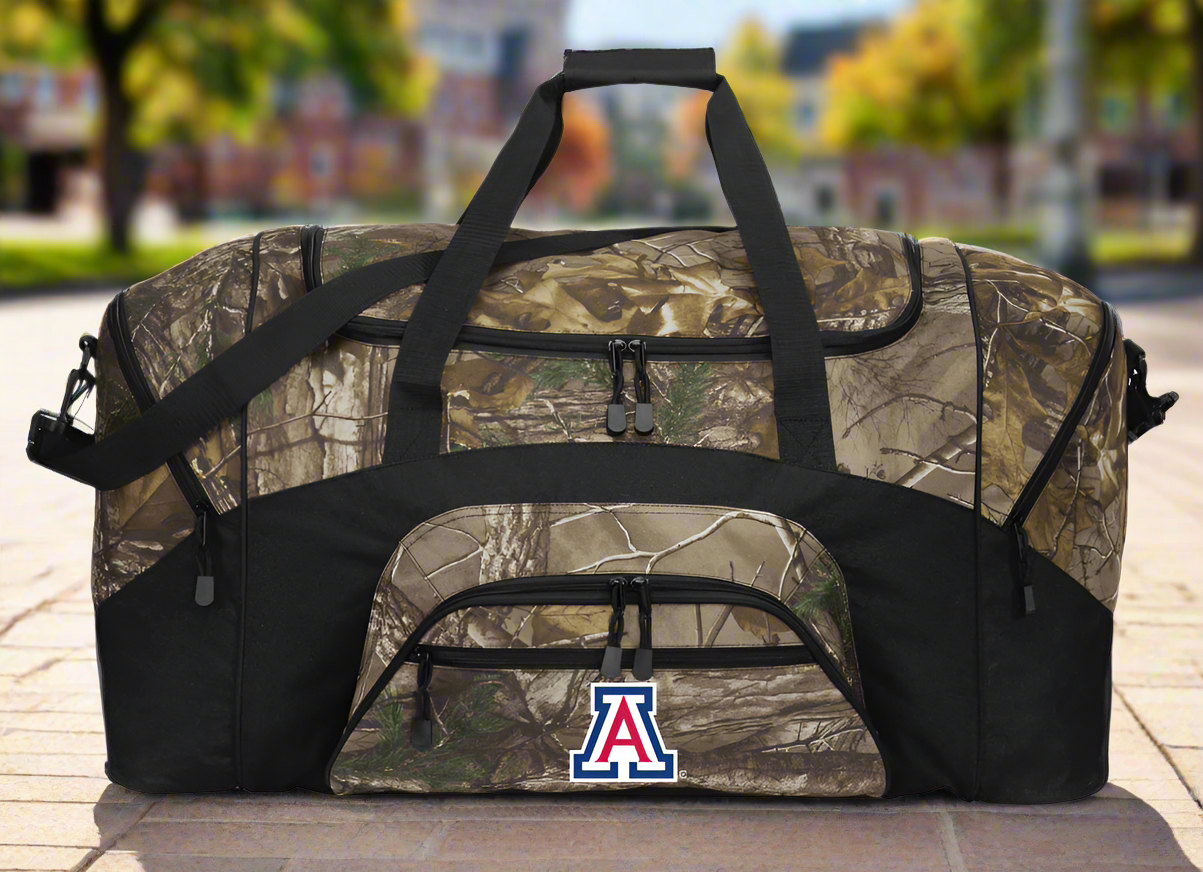 University of Arizona Camo Large Duffel Bag Arizona Wildcats Suitcase Travel Bag or Sports Gear Bag