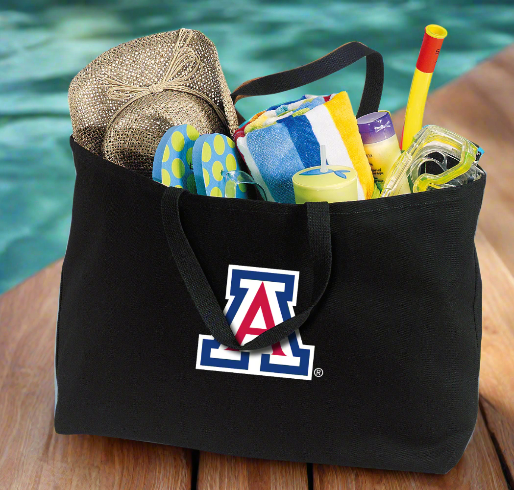 University of Arizona Large Tote Bag Arizona Wildcats Jumbo Tote for Beach Pool or Travel