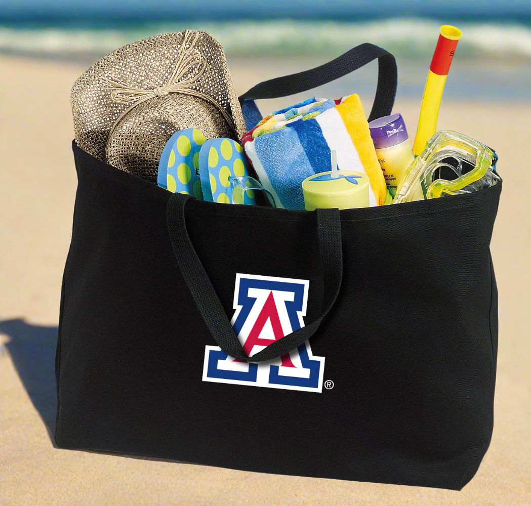 University of Arizona Large Tote Bag Arizona Wildcats Jumbo Tote for Beach Pool or Travel