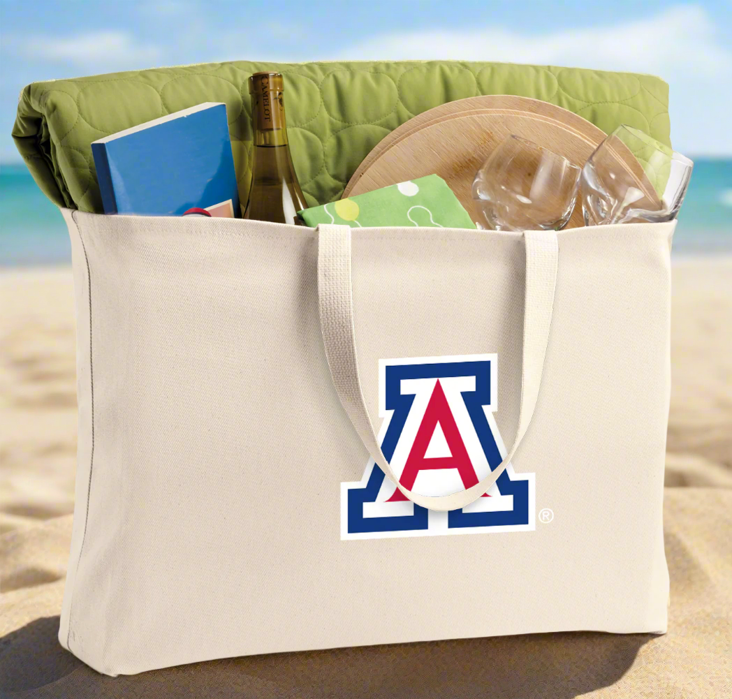 University of Arizona Large Tote Bag Arizona Wildcats Jumbo Tote for Beach Pool or Travel