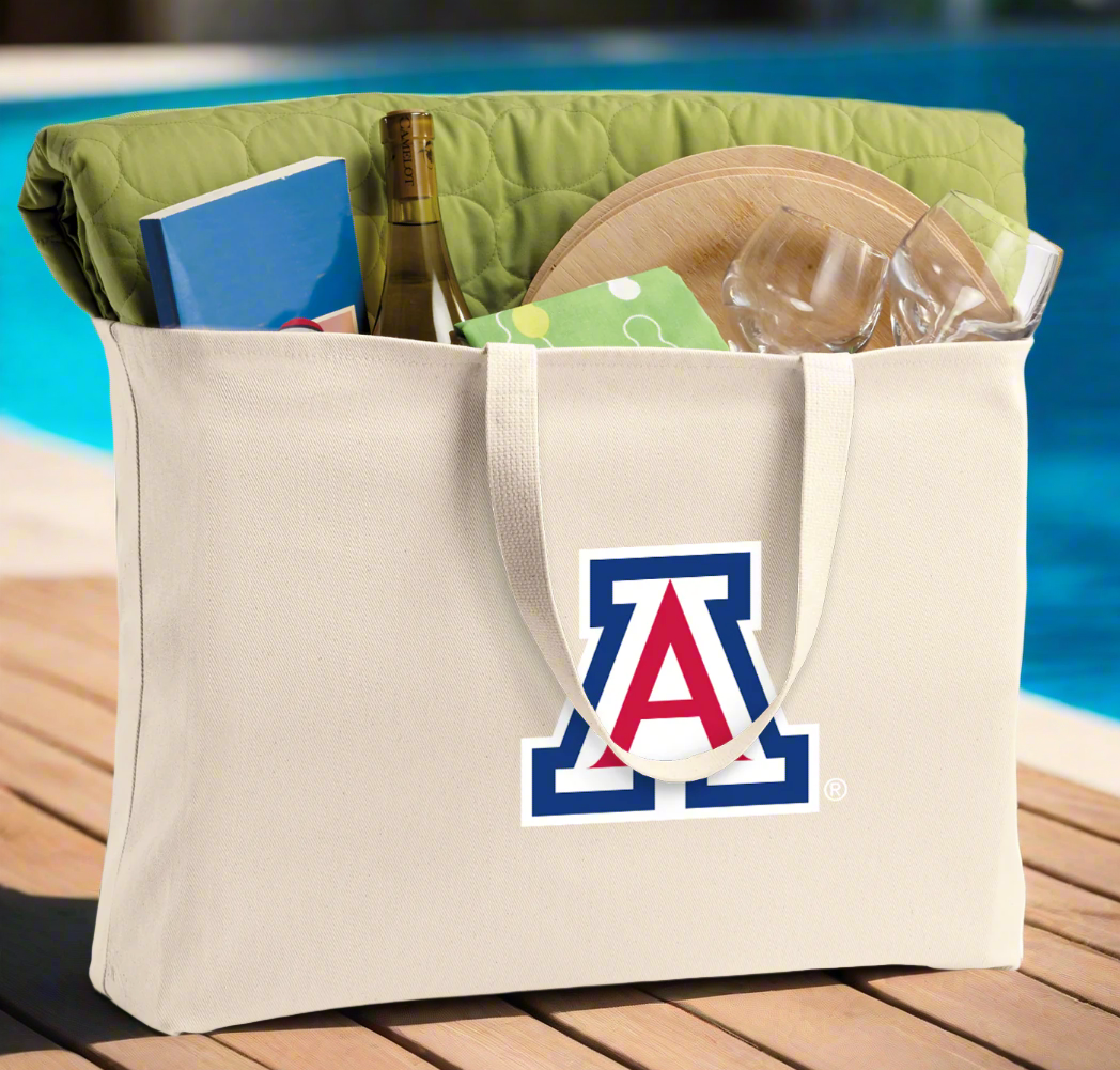 University of Arizona Large Tote Bag Arizona Wildcats Jumbo Tote for Beach Pool or Travel