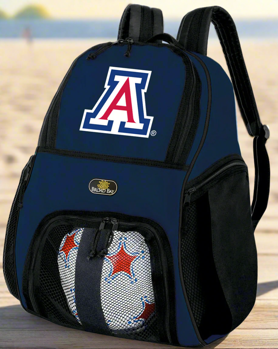 University of Arizona Soccer Ball Backpack or Arizona Wildcats Volleyball Sports Gear Bag