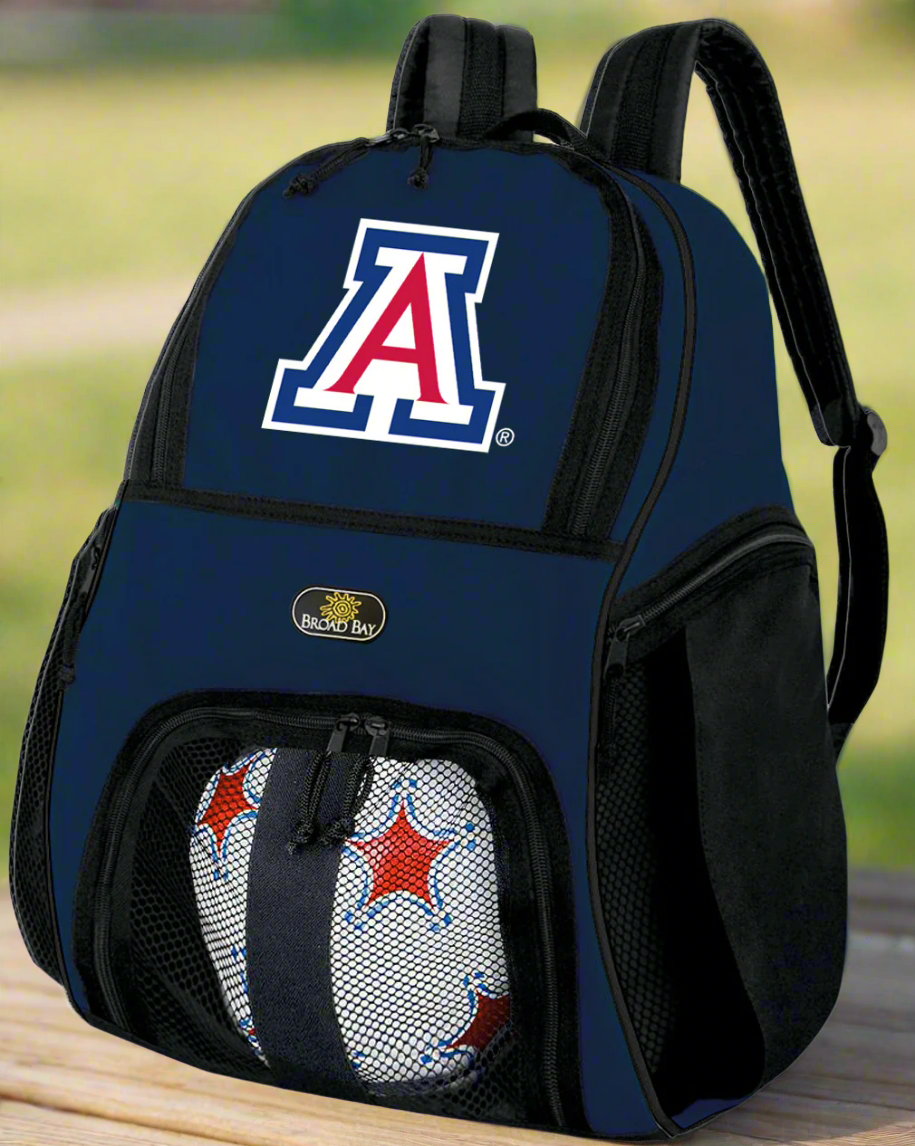 University of Arizona Soccer Ball Backpack or Arizona Wildcats Volleyball Sports Gear Bag