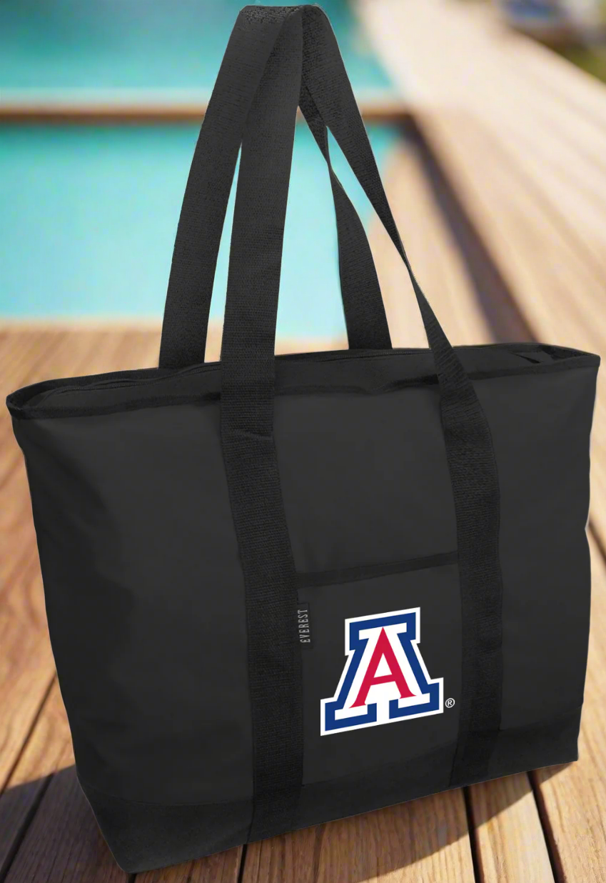 University of Arizona Tote Bag UA Wildcats Large Zippered Tote