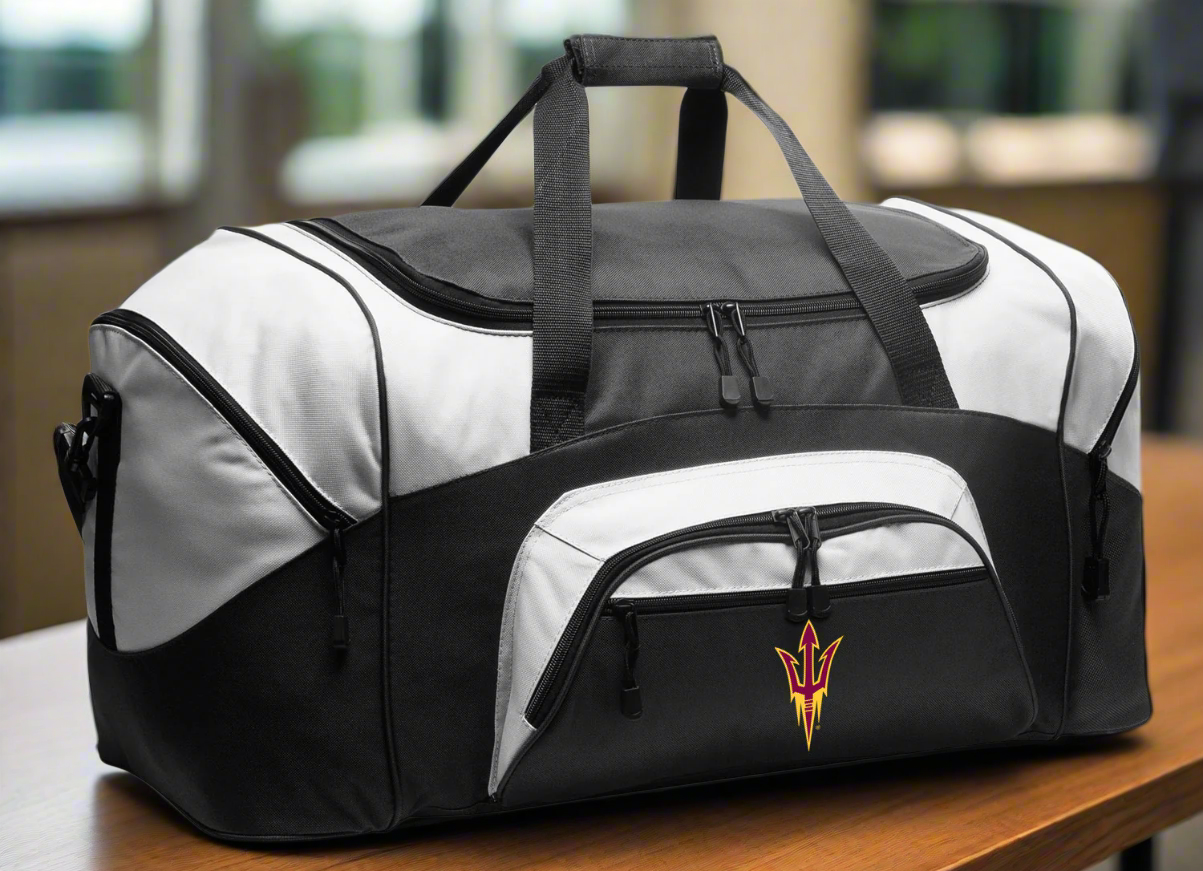 ASU Large Duffel Bag Arizona State University Suitcase Luggage Bag