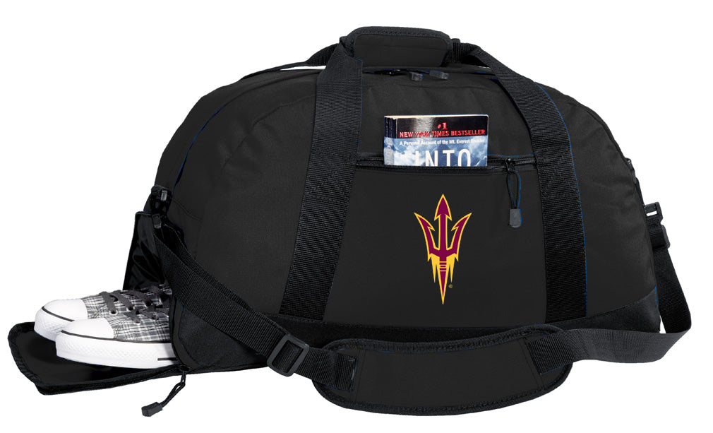 ASU Duffel Bag Arizona State University Gym or Sports Bag with Shoe Pocket